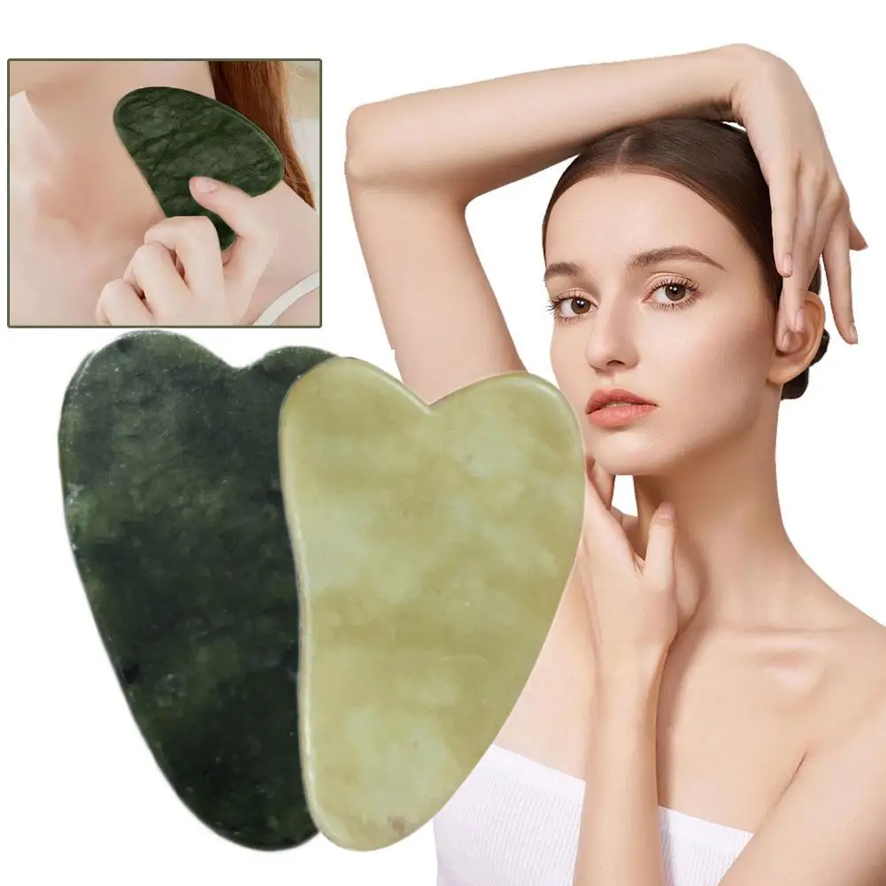 Skin Scraping Natural Jade Stone Gua Sha Face Massager For Face Comb Stick Beauty Health Spa Anti Aging Wrinkle Tighten - Image 2