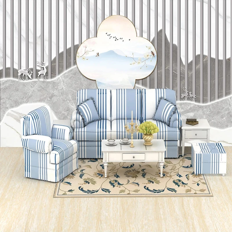 Custom 3D Wall Mural Modern Minimalist Stripes Wallpaper For Living Room Sofa TV Background Wall Paper Sticker Home Improvement - Image 3