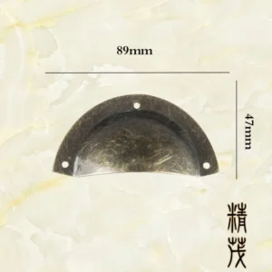 Jingmao new Chinese home improvement B-439 cabinet handle drawer shell iron leather retro semicircular handle 89mm