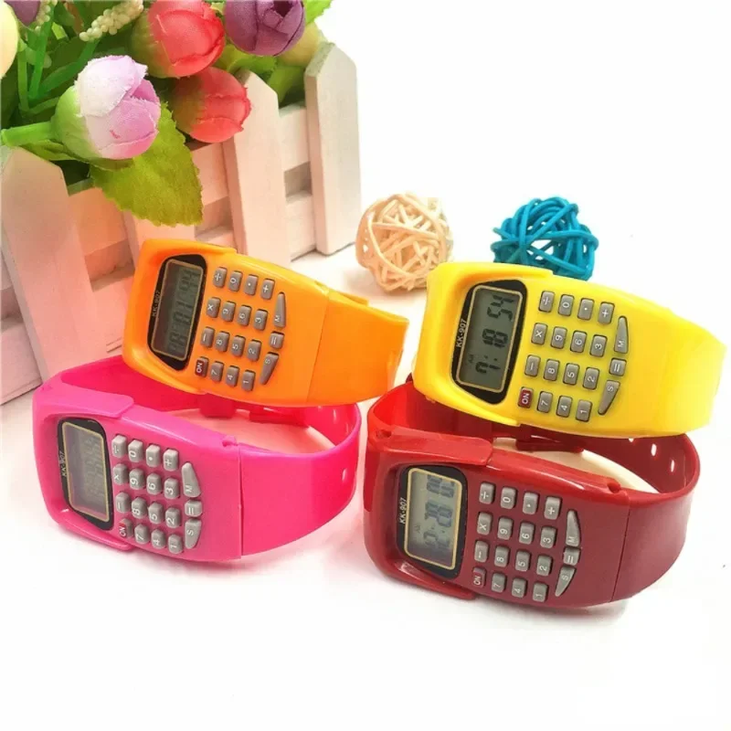 2 in 1 Fashion Digital Student Exam Special Calculator Watch Children Electronic Watch Time Calculator New Watch Mini Calculator - Image 3