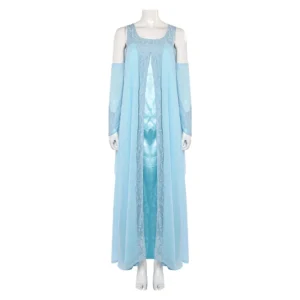 Padme Cosplay Woman Costume Disguise Blue Dress Halloween Carnival Party Clothing