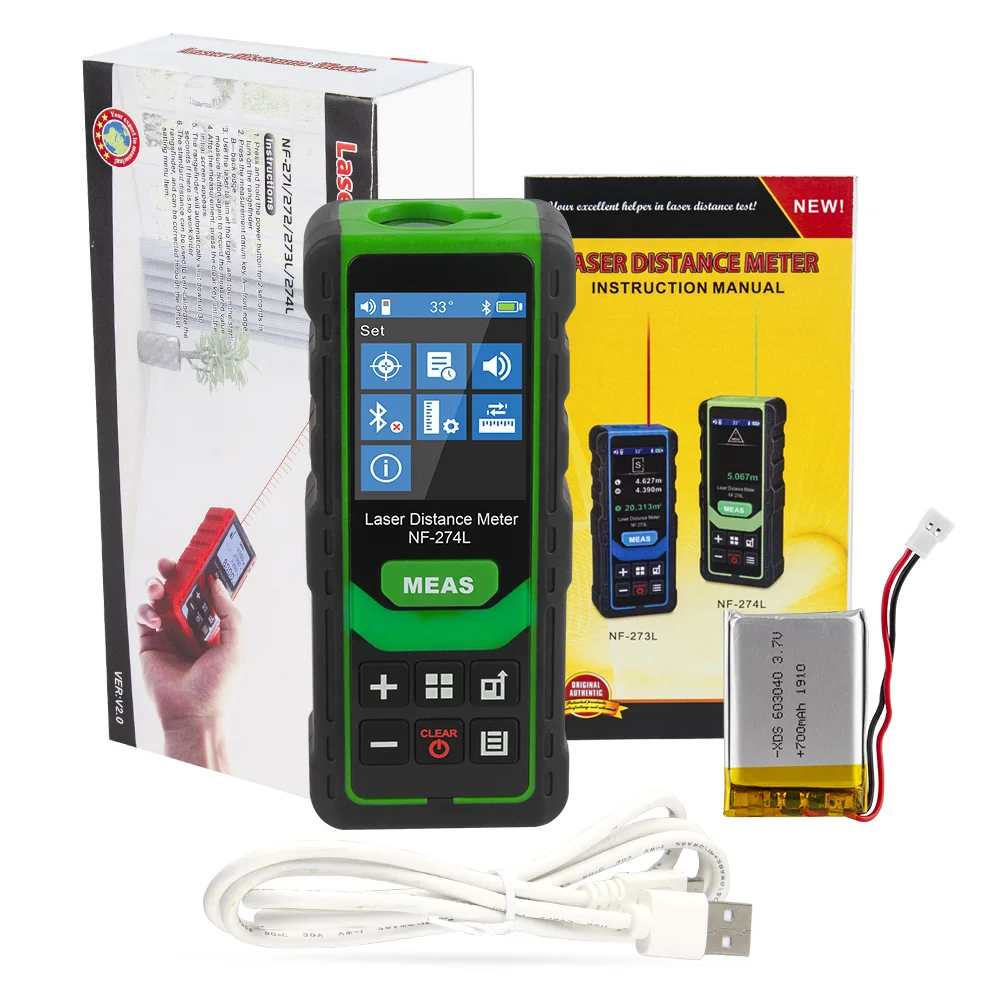 Noyafa NF-274L laser distance meter electronic roulette laser digital tape rangefinder trena metro laser range finder measuring - Image 6