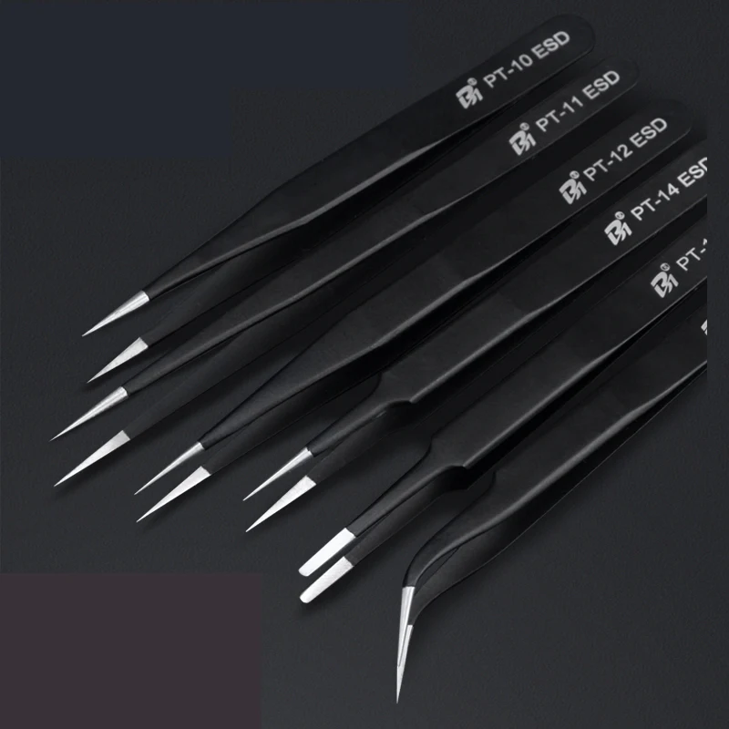PT-10ESD Tweezers Stainless Steel Safety Work Electronic Nipper Took Precise Instrument for Mobile Phone Maintenance - Image 3