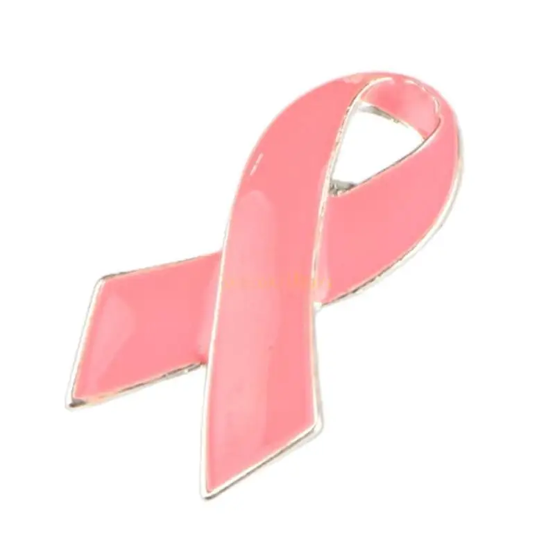 31BF Ribbon Brooch Pin Beautiful Designs Ribbon Enamel Pin Alloy Material Health Awareness Pins for Breast Cancers Awareness - Image 3