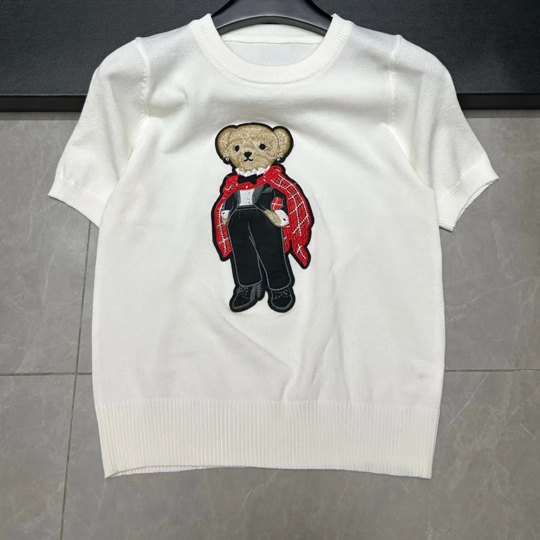 2025 summer T-shirt Knit Pullover Sweater For Women Luxury Brand Design Knitwear Top Outerwears Pull Jerseys Jumper Y2K Clothes - Image 4