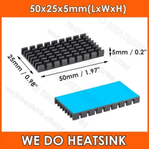 50x25x5mm Black Electronic Radiators Heatsink for MOS GPU IC Chip With Thermal Tape